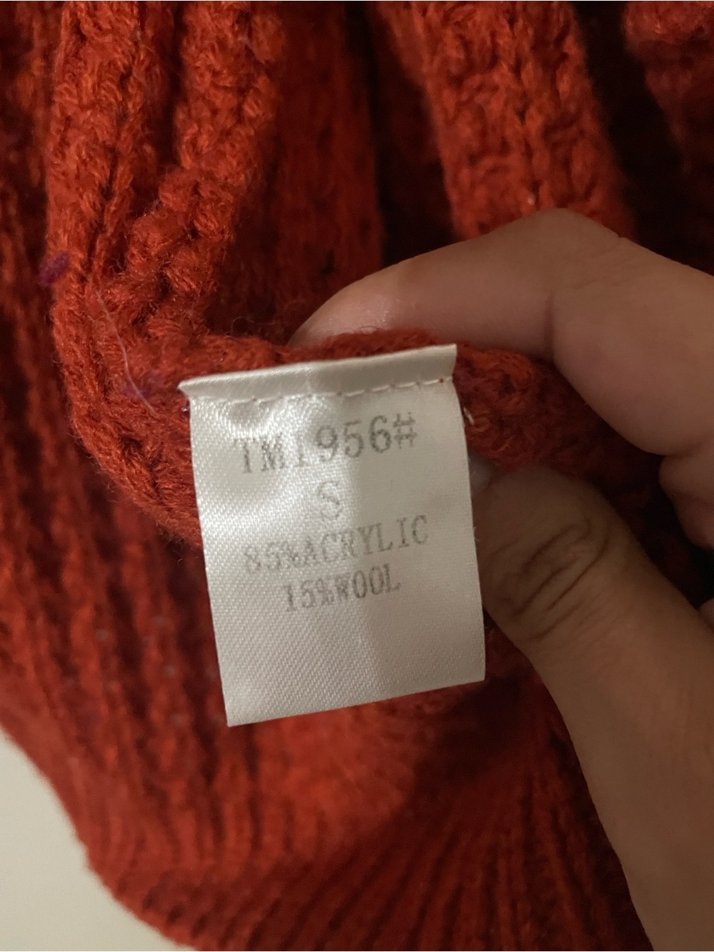THML Anthropologie Rust Oversized Chunky Knit Cardigan S - Picture 5 of 7